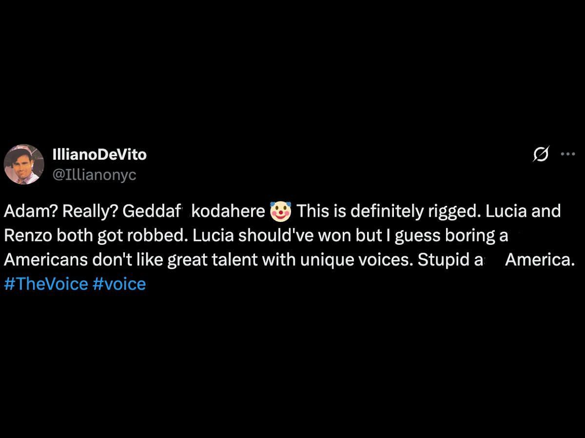 Netizens react to Adam David's victory (Image via X/@Illianonyc)